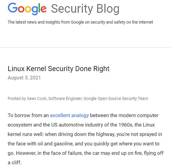 谷歌开源安全团队软件工程师呼吁正确对待Linux内核安全问题 - 1