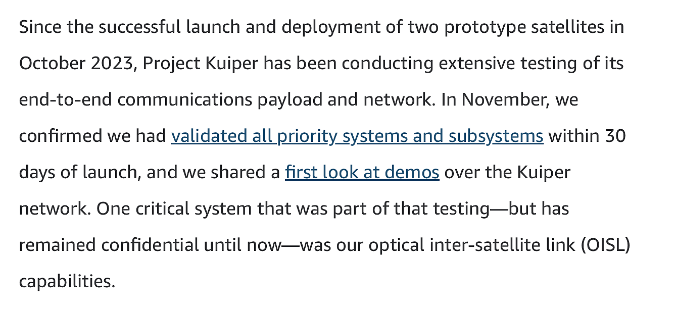 亚马逊介绍卫星网络计划 Project Kuiper：利用红外激光通信、可实现 100 Gbps 网络连接 - 1
