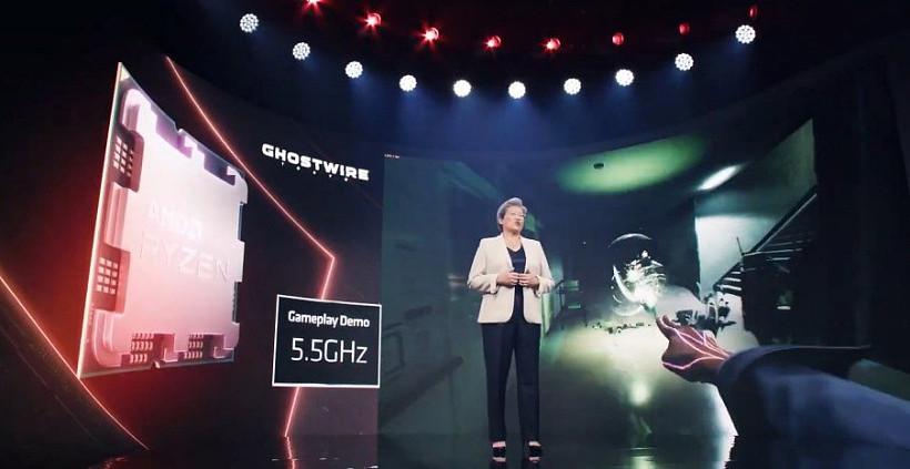 5.5GHz！苏妈演示 AMD 锐龙 7000 系列 Zen4 CPU 游戏性能：单线程性能提升 15% 以上 - 2