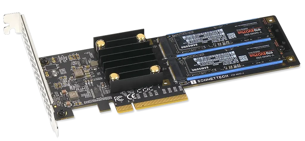 Sonnet推适用于Mac Pro的M.2 2x4半高PCIe卡 - 6