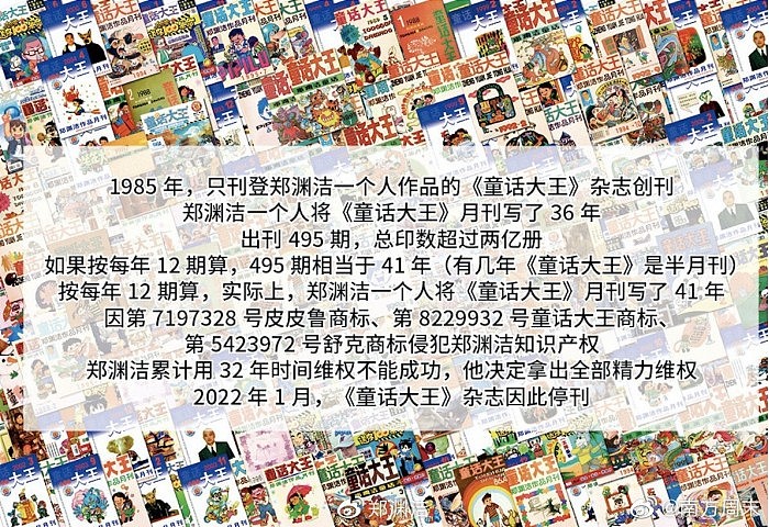 连载36年的《童话大王》即将停刊：郑渊洁称要全力投入商标维权 - 1