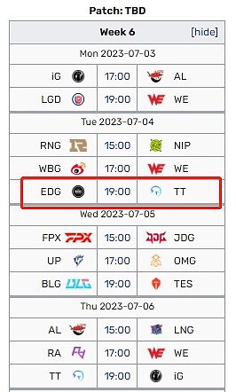 期待一手女警~EDG将在7月4日晚上7点对阵TT - 1