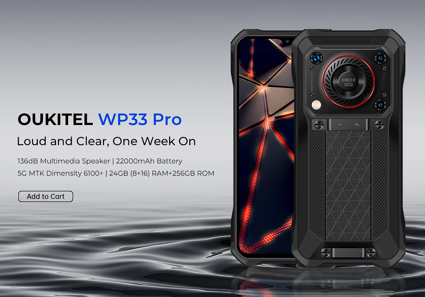 Oukitel WP33 Pro 三防手机发布：天玑 6100+、22000mAh 电池，售 240 美元 - 1