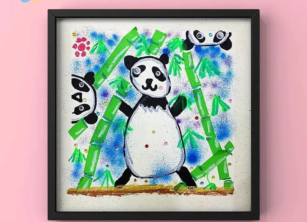 缤纷鸟米小罗美术课堂：憨态可掬的熊猫 - 9