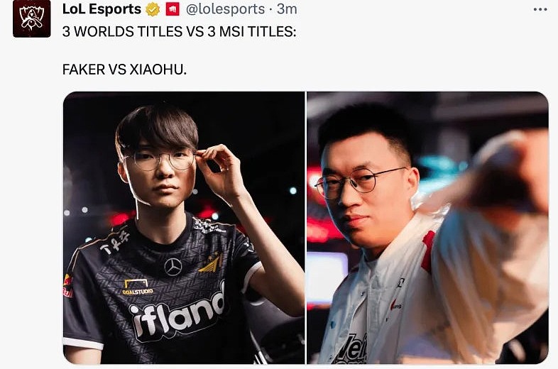 LOL官方拱火：Xiaohu vs Faker！三个S赛冠军对上三个MSI冠军 - 1
