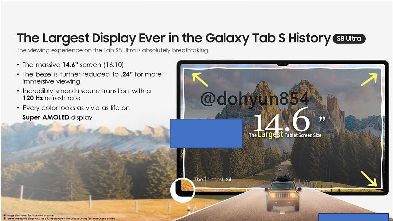 泄露的演示幻灯片显示了三星Galaxy Tab S8系列触笔和相机的改进 - 2