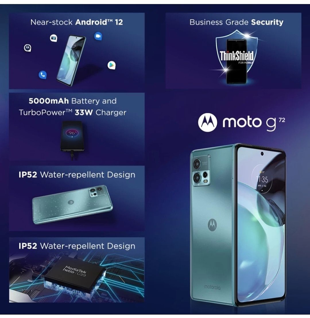 摩托罗拉 Moto G72 4G 手机发布：搭载联发科 Helio G99 芯片，120Hz 屏幕 - 3