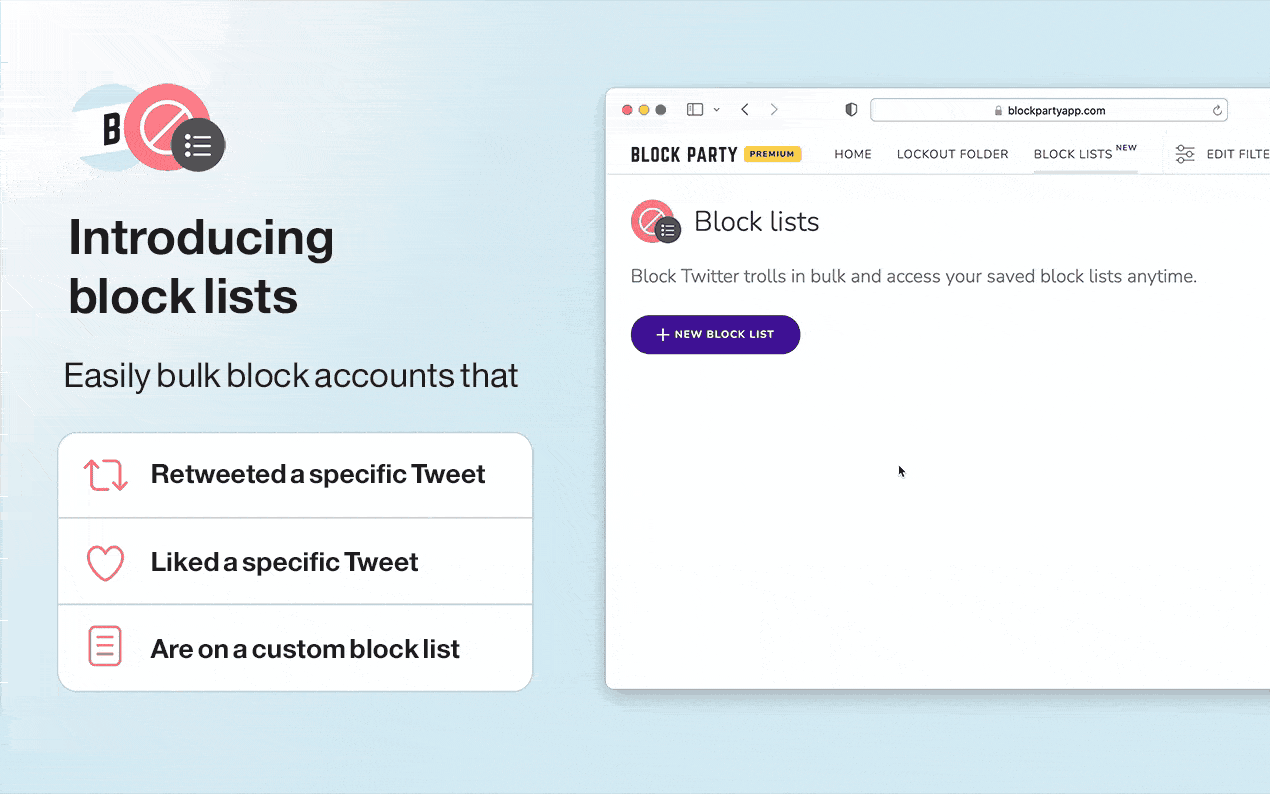 Block Party完成测试，已准备好封锁任何点赞不良推文的Twitter账号 - 2