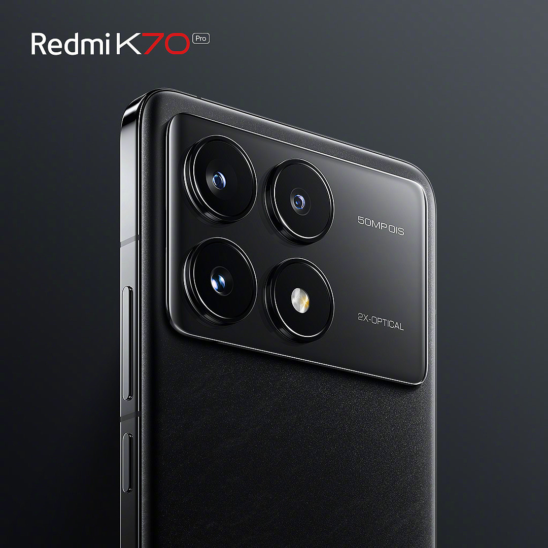 小米 Redmi K70 Pro 手机外观亮相：“墨羽”配色，后置矩阵三摄 - 4