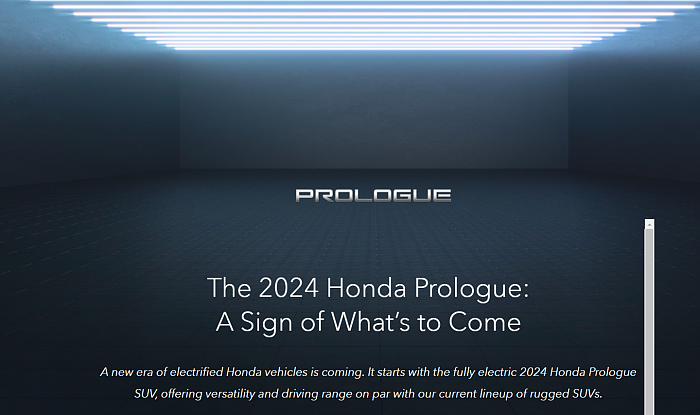 本田首款纯电动SUV将命名为Prologue - 序幕 - 2