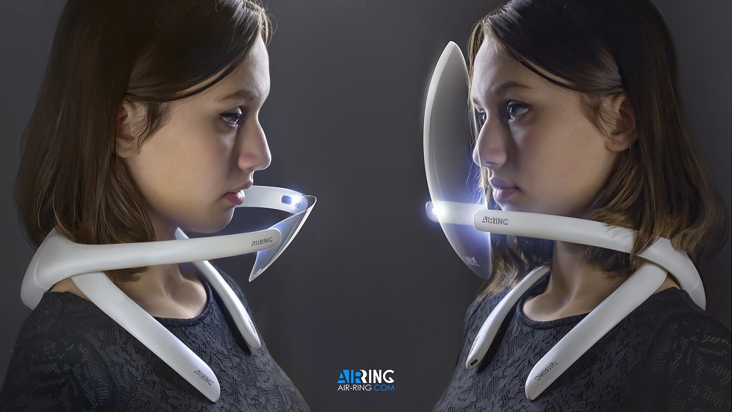 科技感十足：Air-Ring颈戴式面罩让你一整天都能呼吸清洁空气 - 5