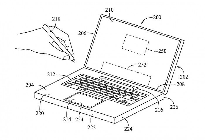 专利显示未来Apple Pencil可能成为MacBook Pro的触摸条 - 3