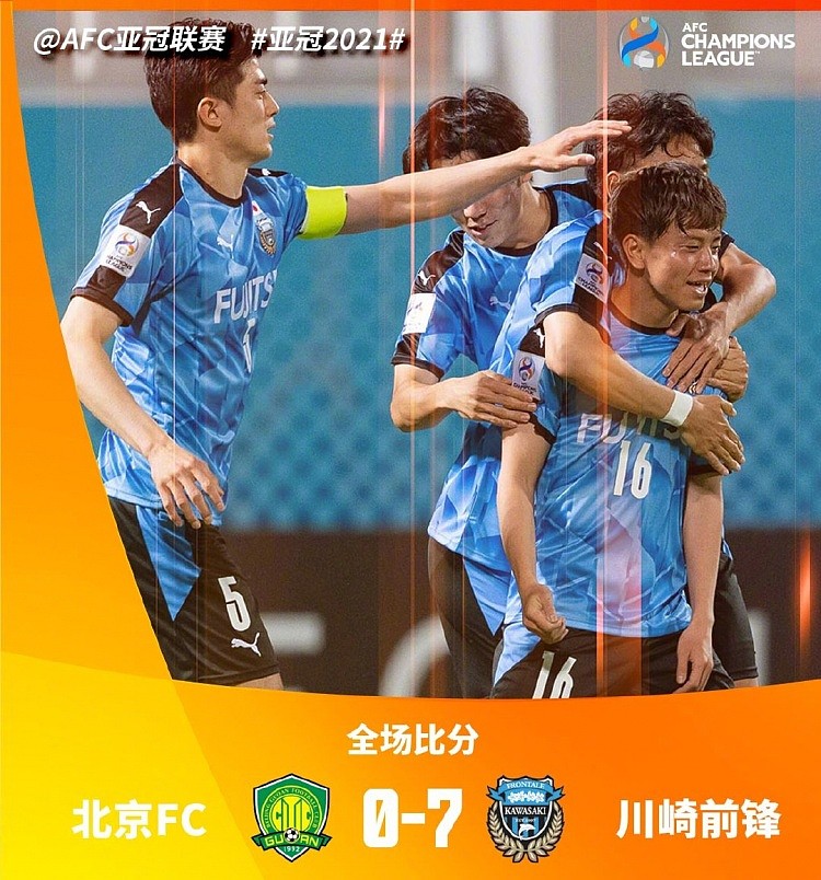 国安青年军0-7川崎前锋，创下中超球队亚冠最大比分输球纪录 - 1