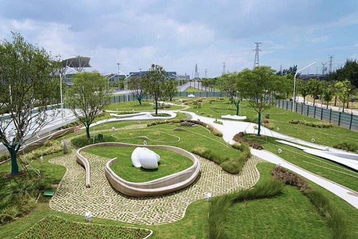 AICT使用回收混凝土3D打印了世界上第一个公园 - 10