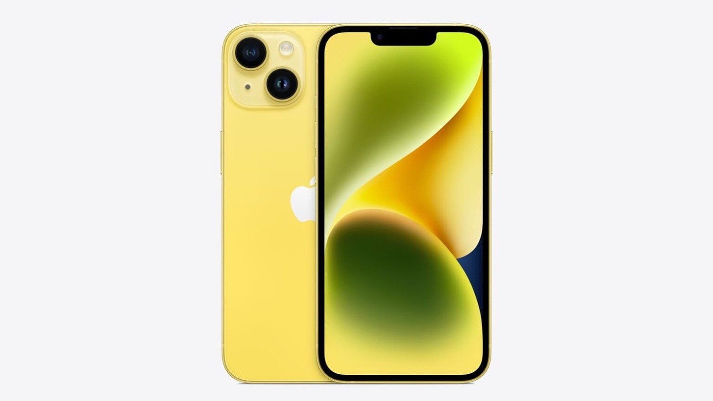 设计师提取出黄色版 iPhone 14/14 Plus 的新壁纸（附下载地址） - 1