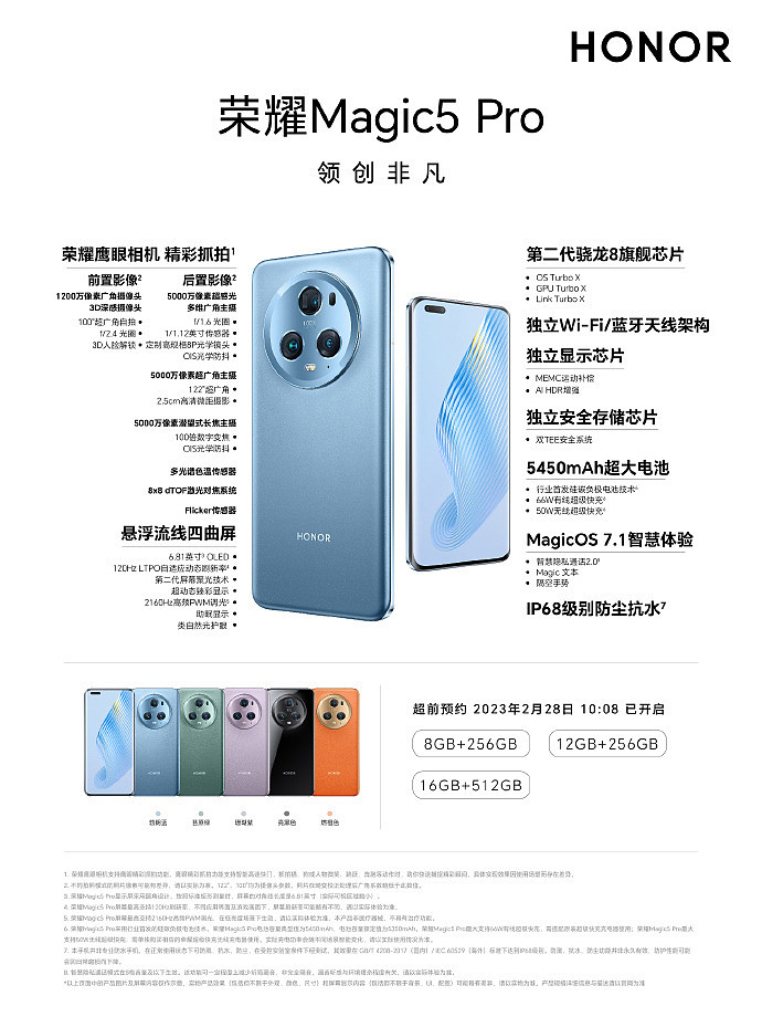 荣耀 Magic5 / Pro 系列手机将搭载自研射频增强芯片 C1 - 5