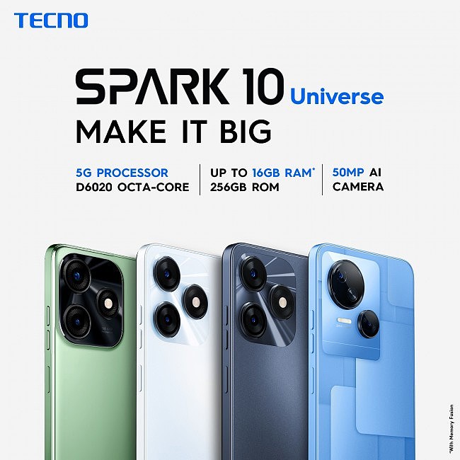 传音 Tecno Spark 10/10C 手机配置公布：搭载 6.6 英寸 90Hz LCD 屏幕，内置 5000mAh 电池 - 1