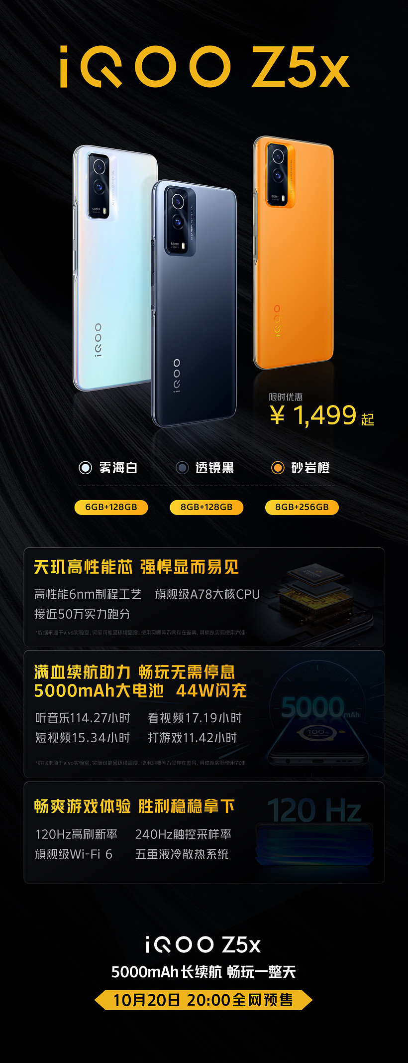 1499 元起，iQOO Z5x 发布：搭载天玑 900 芯片，5000mAh 电池 - 1
