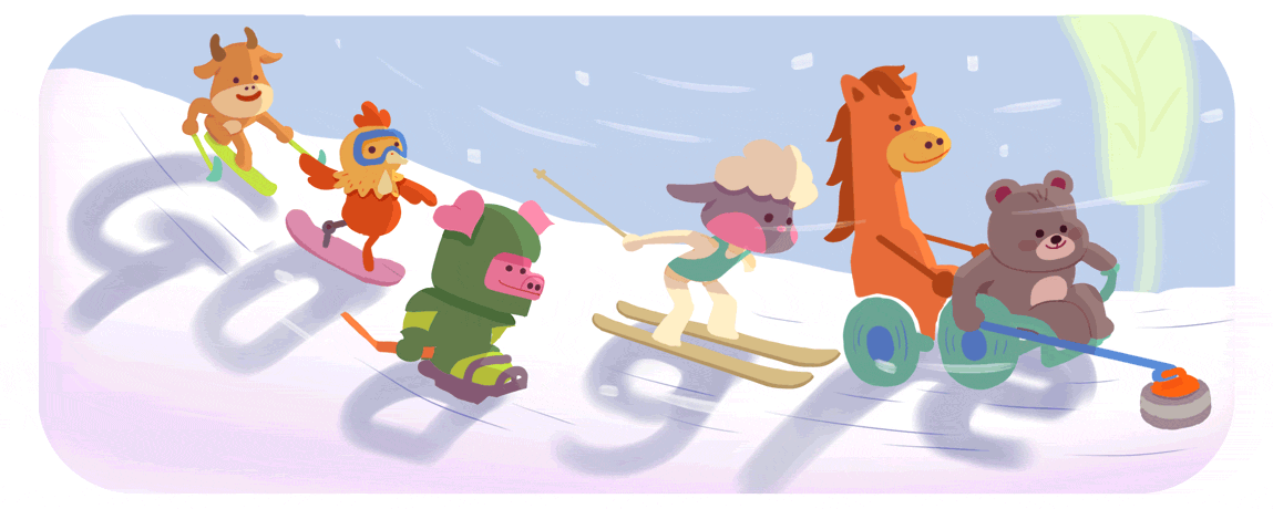 Google Doodle庆祝2022年冬季残奥会开幕 - 1