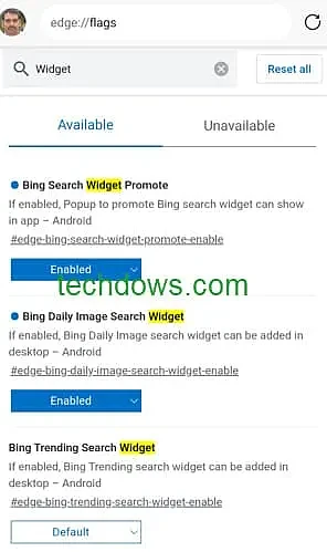 Android端Edge新增Bing每日图片和Quick Search小部件 - 2