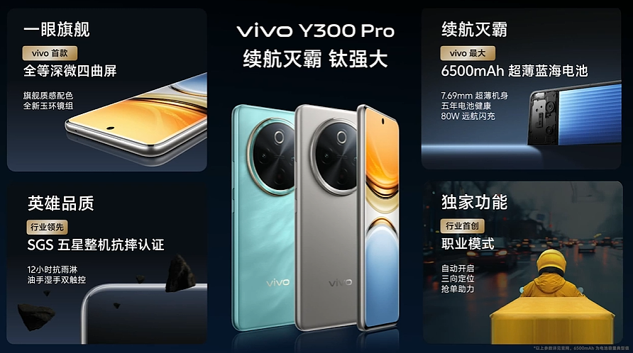 vivo Y300 Pro 手机发布：6500mAh 蓝海电池、四配色可选，售价 1799 元起 - 14