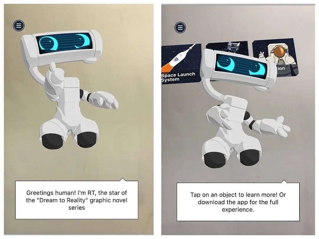 NASA 发布首部交互式图像小说，可以和机器人、宇航服、月球前哨面对面 - 5