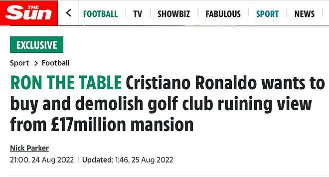 敢遮挡两亿豪宅视线！霸道总裁C罗：买下高尔夫俱乐部 然后拆了它 - 5