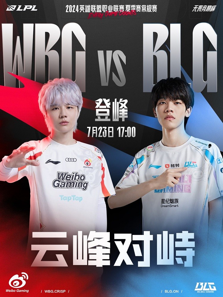 WBG vs BLG预热海报：云峰对峙，蓄势待发，关键一战谁将斩获胜利 - 1