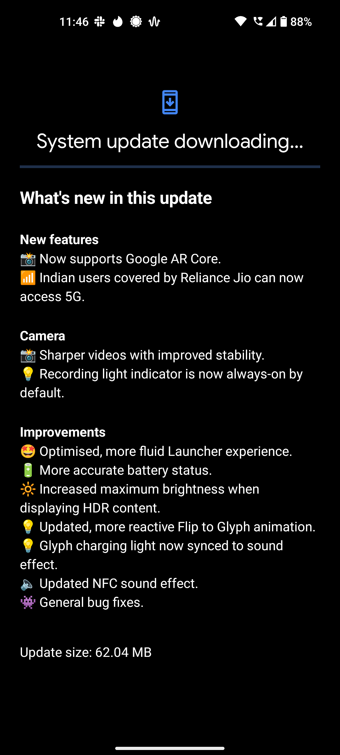 Nothing Phone (1) 手机推送 Nothing OS 1.1.6 更新：增加屏幕最大亮度，支持谷歌 AR Core 和 Jio 5G - 2