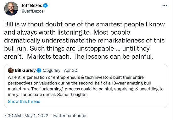 贝佐斯警告熊市：市场会教你做人 教训是痛苦的 - 2