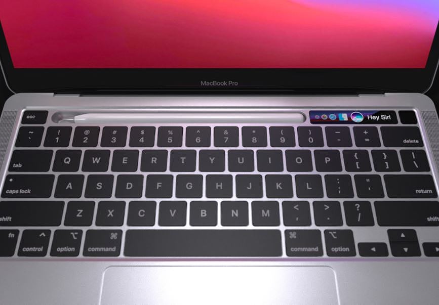 最新概念设计：MacBook Pro的Touch Bar被Apple Pencil基座取代 - 2