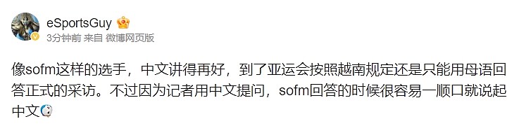 媒体人谈SofM的采访：按照越南规定只能用母语回答正式的采访 - 2