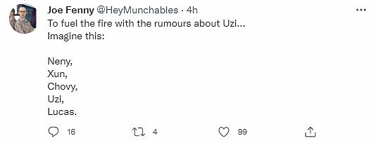 英文流解说Munch：Chovy在2022年加入iG是一则可怕的流言 - 2