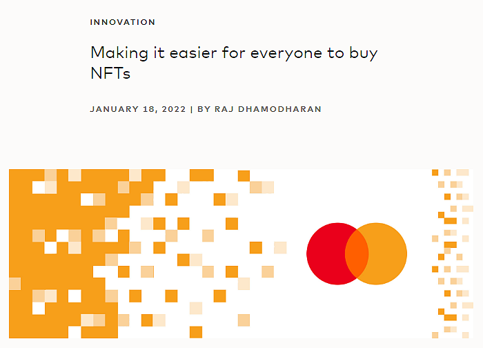 携手MasterCard：Coinbase NFT市场将支持一键式购买体验 - 1