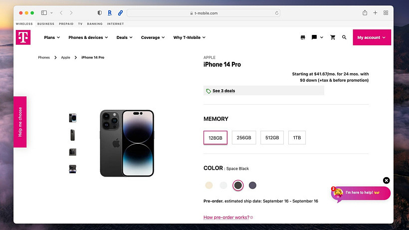 将苹果“灵动岛”打回原形，T-Mobile 图片真实展示 iPhone 14 Pro / Max“药丸 + 打孔”屏幕 - 1