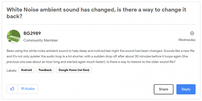 Google更改Nest Hub的白噪声 引发用户不满 - 3