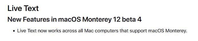 不再M1 Mac独占：Live Text功能面向Intel Mac设备开放 - 2