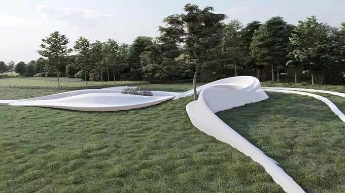 AICT使用回收混凝土3D打印了世界上第一个公园 - 3