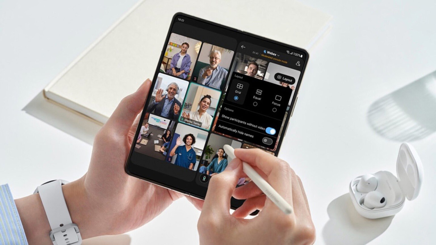 三星 Galaxy S23 / Z Fold4 手机获得思科 Webex Meetings 特殊增强功能：可共享摄像头画面 - 1