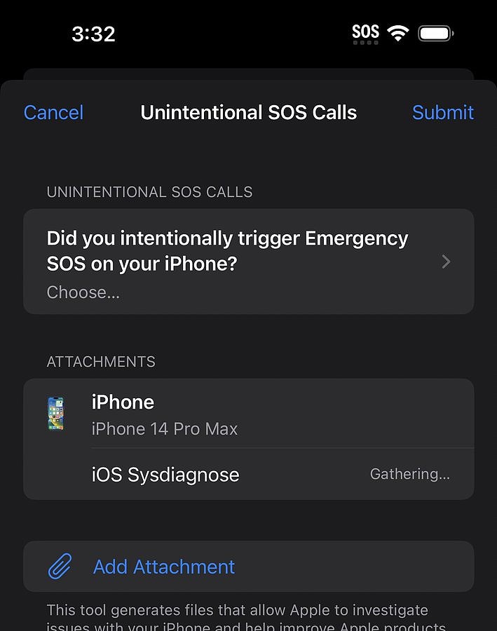 苹果 iOS 16.2 Beta 正收集意外激活 SOS 紧急求救的数据反馈 - 2