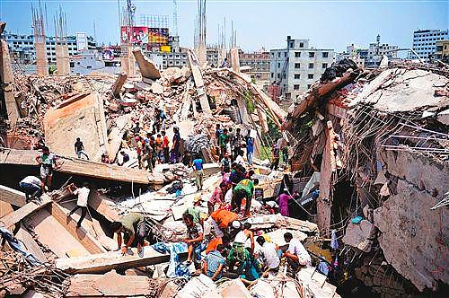 2013年4月24日：孟加拉塌楼事故 - 1