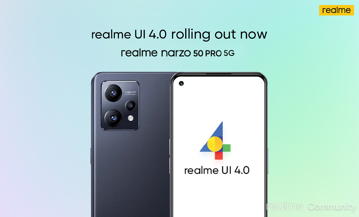 realme GT Neo 3T / Narzo 50 Pro 5G 推送安卓 13 / realme UI 4.0 正式版更新 - 2