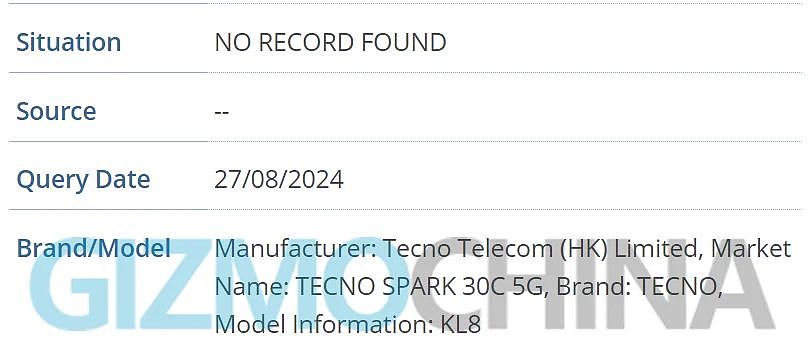 传音 TECNO SPARK 30C 4G 手机曝光：首搭联发科 Helio G81 芯片、4800 万主摄、5000mAh 电池 - 1