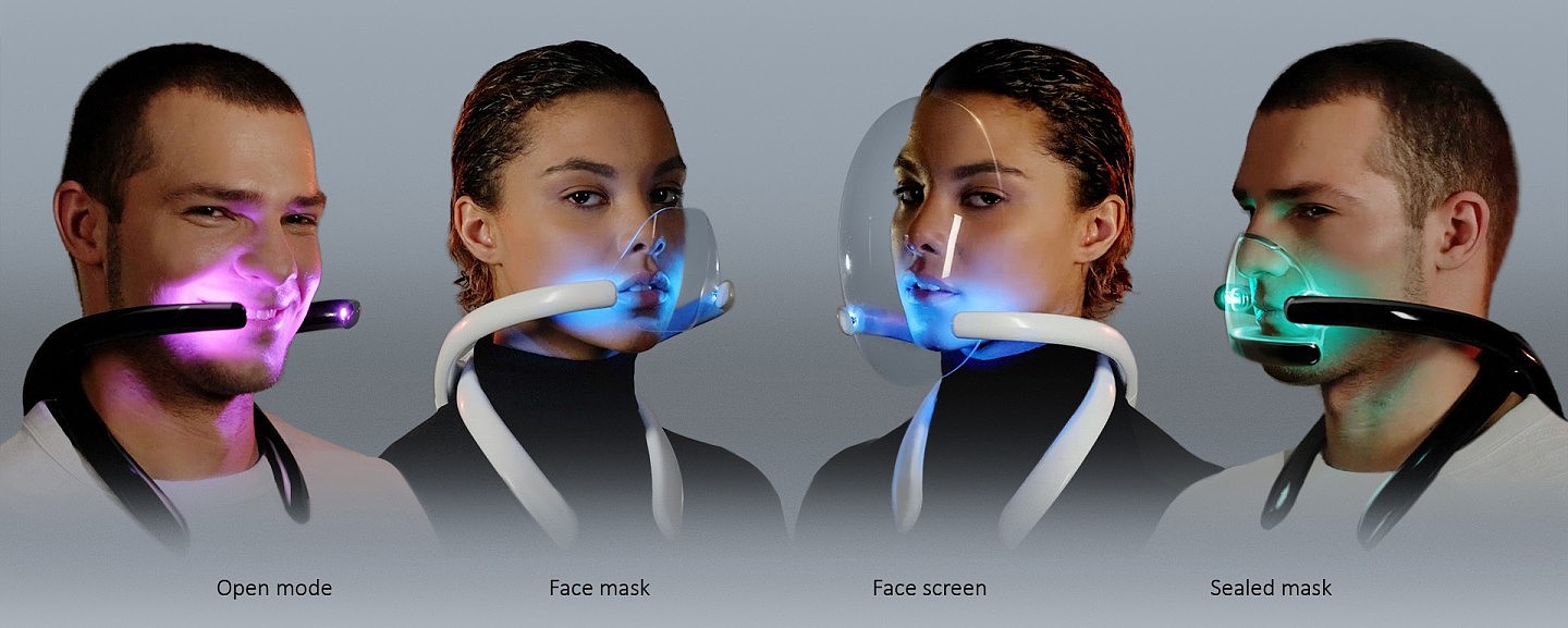 科技感十足：Air-Ring颈戴式面罩让你一整天都能呼吸清洁空气 - 3