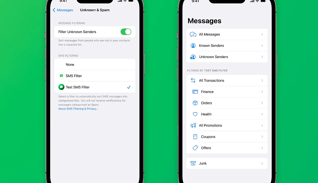为垃圾短信分类：苹果 iOS 16 的短信过滤 API 支持更多信息类别 - 1
