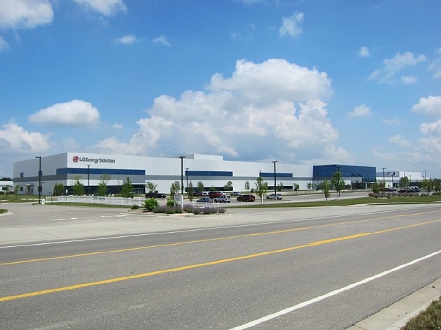 位于美国密歇根州霍兰德市的LG新能源电动汽车电池工厂。