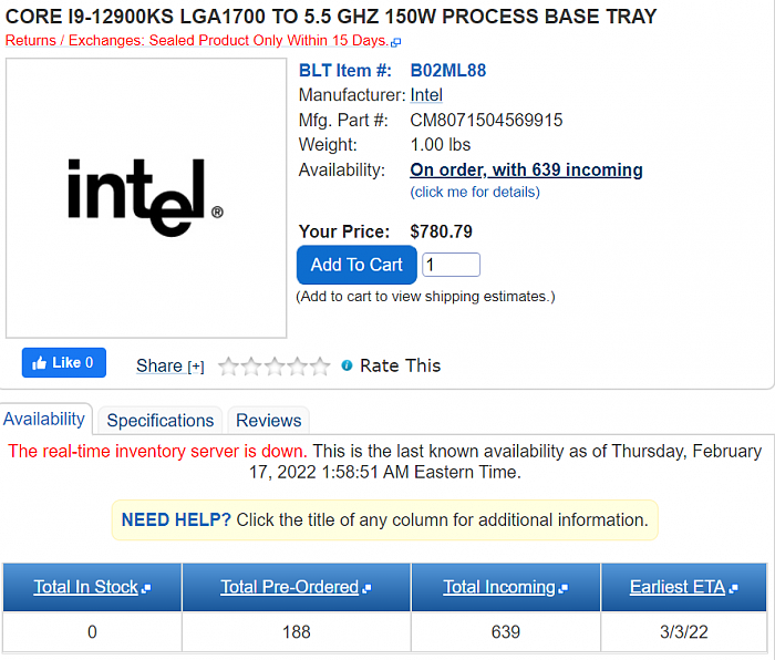 Intel i9-12900KS单核睿频可达5.5GHz 功耗高达260W - 3
