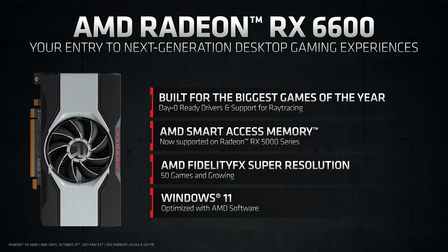 AMD Radeon RX 6600正式发布 面向1080p分辨率的游戏卡 售价329美元 - 6