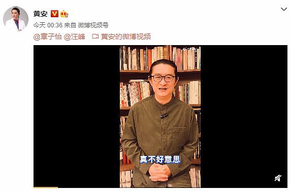黄安爆料汪峰离婚被打脸后发视频道歉 账号遭禁言 - 2