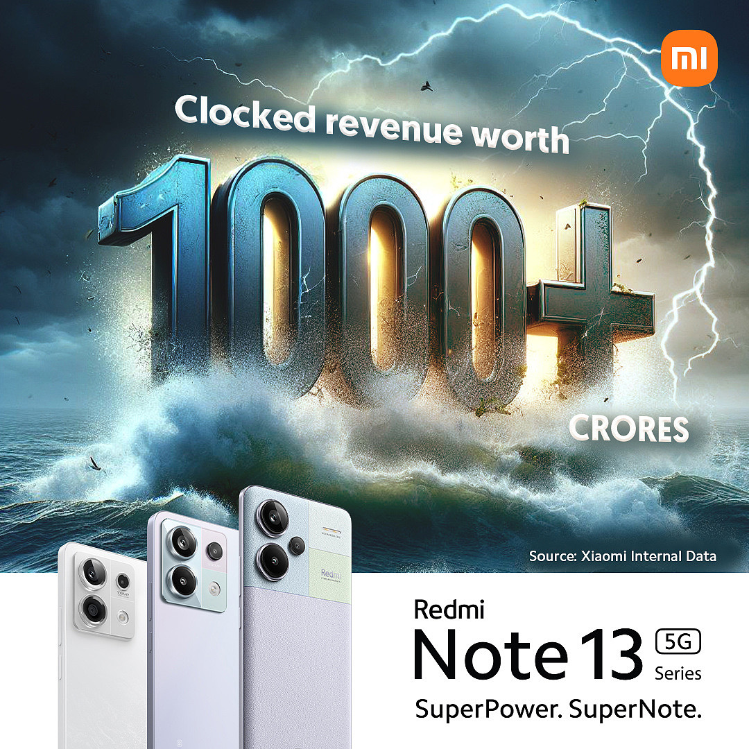 小米：Redmi Note 13 5G 系列手机在印度销售额已突破 100 亿卢比 - 2